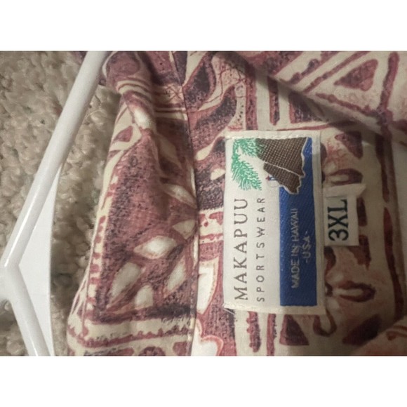 Makapuu Hawiian Shirt  Size 3xL Made In Hawaii. Plus size Mens - Picture 3 of 3